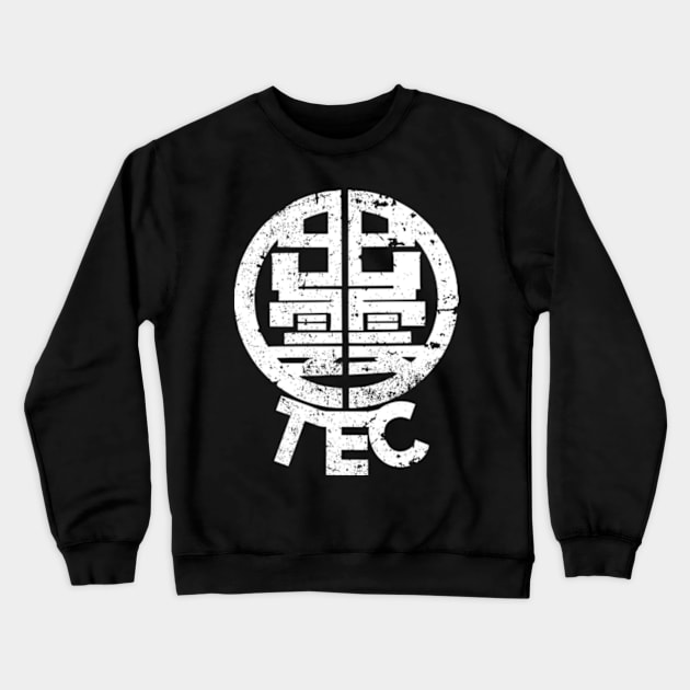 Kaiju No. 8 Anime Black and White Icons Izumo Tech Company Logo Anti-Kaijuu Weapon Maker Symbol KN8-4 (WHITE VERSION) Crewneck Sweatshirt by Animangapoi